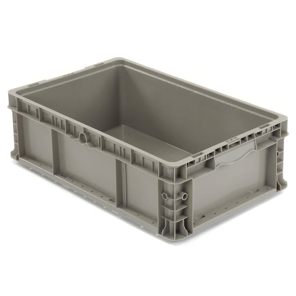 Monoflo International Solid Straight Wall Storage Container, 24 in L x 15 in W, Gray, Polyethylene NRSO2415-07 - main